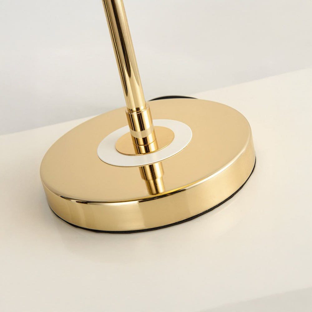 Lampe de Bureau Dorée & Bleue – Design Élégant, Métal, Interrupteur Rétro.