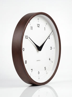 Runde Holzoptik-Wanduhr Arlo