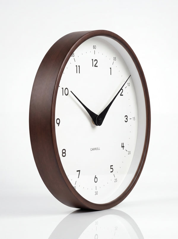 Runde Holzoptik-Wanduhr Arlo