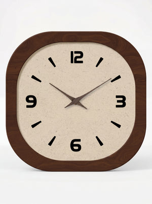Square Wood-Effect Wall Clock Noma